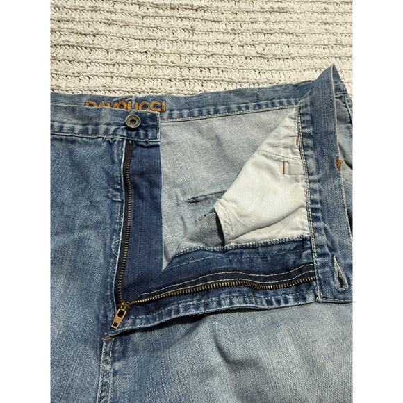 Y2K VTG Davoucci Jeans Wide Leg Baggy Skater Hip Hop Mens 44 x 33 (44 x 31) Blue - Picture 11 of 12